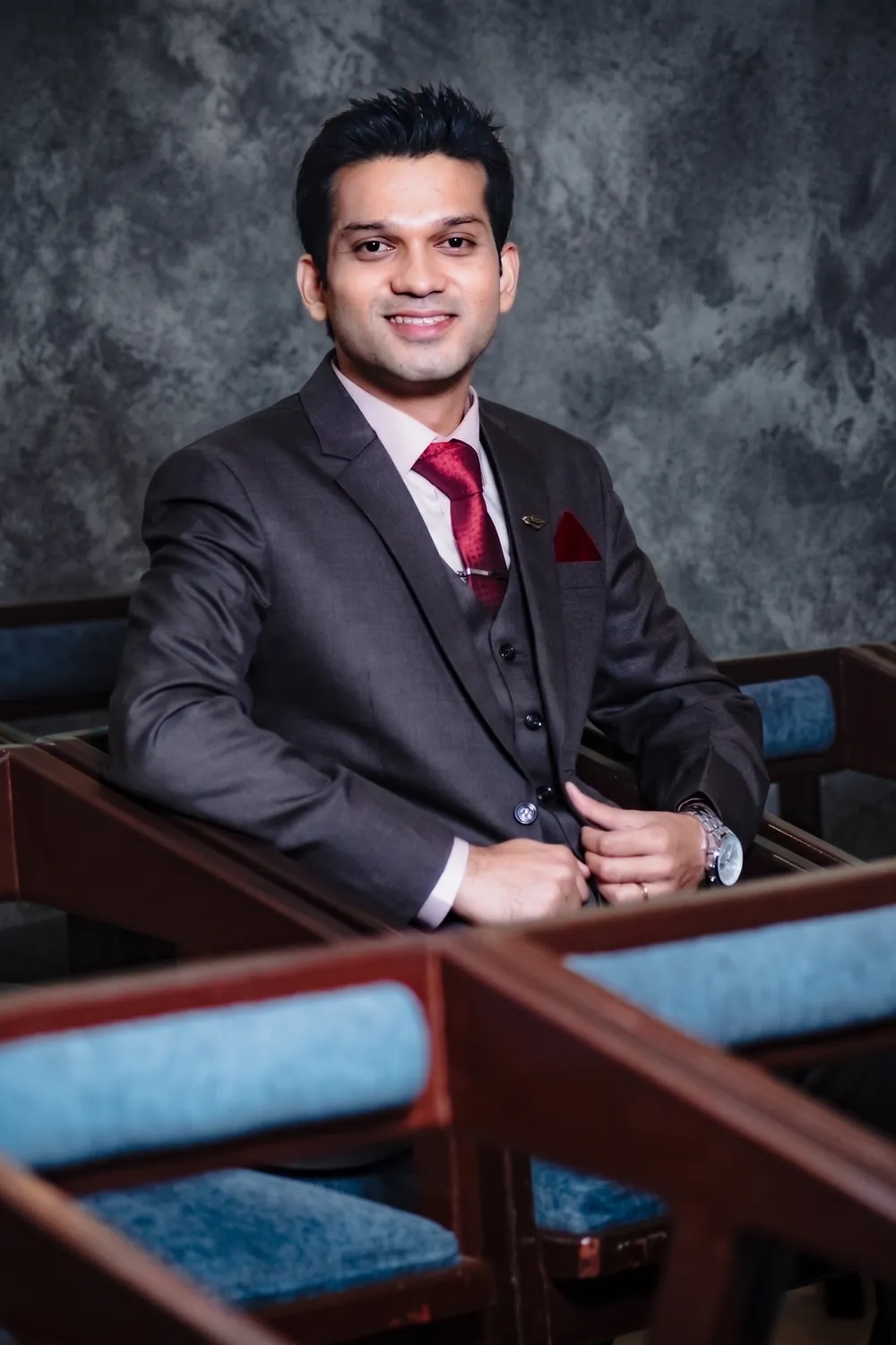 Dr. Ismail Zakaria seated at the IZ Homeo chamber in Chattogram